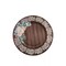 25 Brown 8" Wood Print Paper Dessert Plates Floral Lace Rim Party Decorations